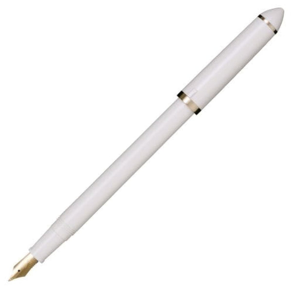 Sailor Compass Fude De Mannen Calligraphy Fountain Pen in Pearl White - 40 Degree Fude Calligraphy Pens