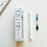 Sailor Compass Hocoro Dip Pen Set in White with Fine Nib and 1.0mm Calligraphy Nib