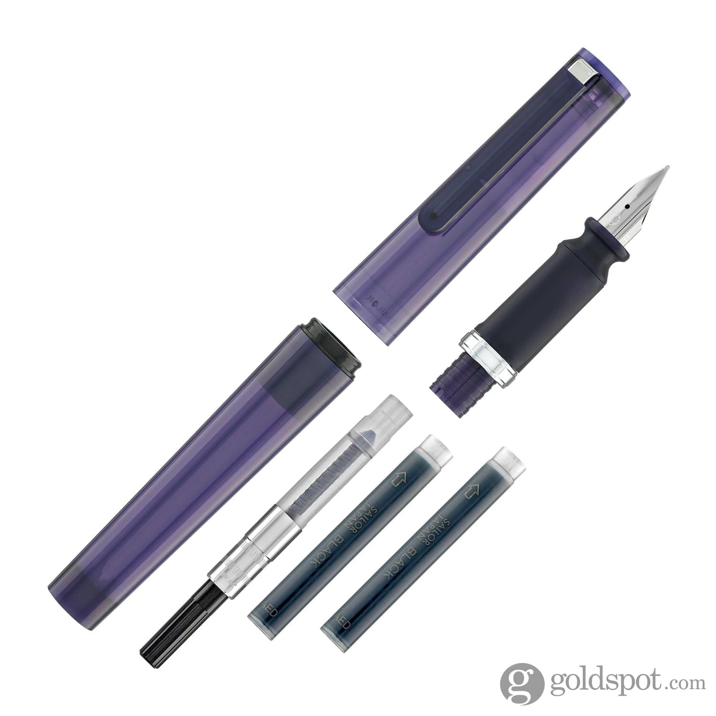 Sailor Compass Tuzu Fountain Pen in Translucent Violet Goldspot Pens