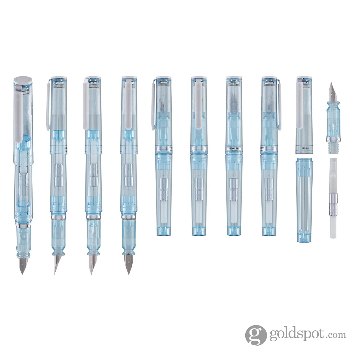 Sailor Compass Tuzu Glassy Fountain Pen in Crystal Sky Fountain Pen