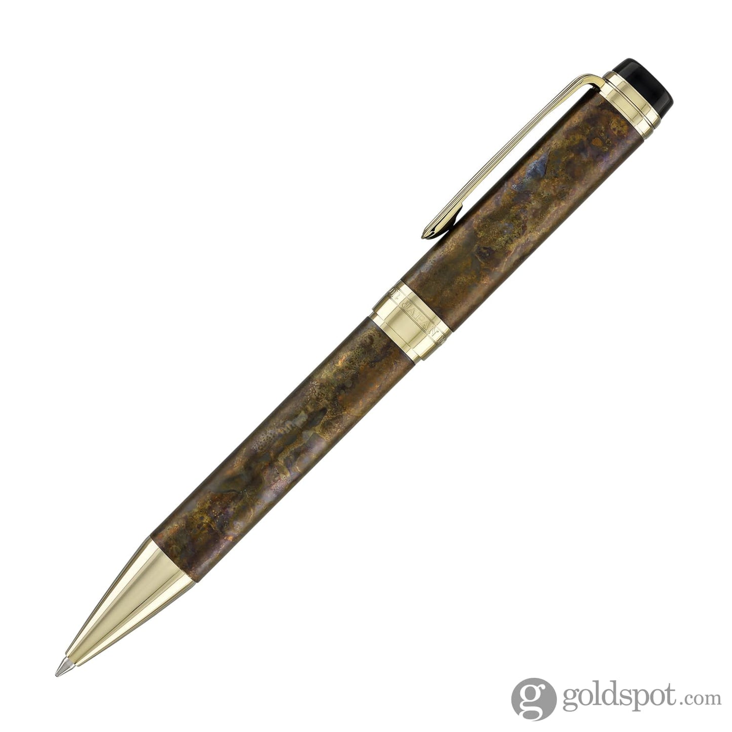 Sailor Cylint Ballpoint Pen in Brown Patina Hanmon-Kujiyaku with Gold IP Trim Ballpoint Pens