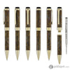Sailor Cylint Ballpoint Pen in Brown Patina Hanmon-Kujiyaku with Gold IP Trim Ballpoint Pens