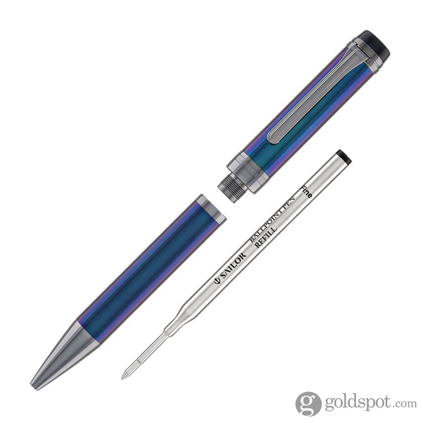 Sailor Cylint Ballpoint Pen in Lagoon with Black Ion Trim Ballpoint Pens