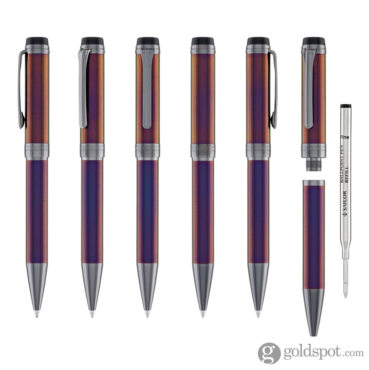 Sailor Cylint Ballpoint Pen in Lantana with Black Ion Trim Ballpoint Pens