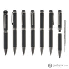 Sailor Cylint Ballpoint Pen in Matte Black Stainless Steel with Black Ion Trim Ballpoint Pens