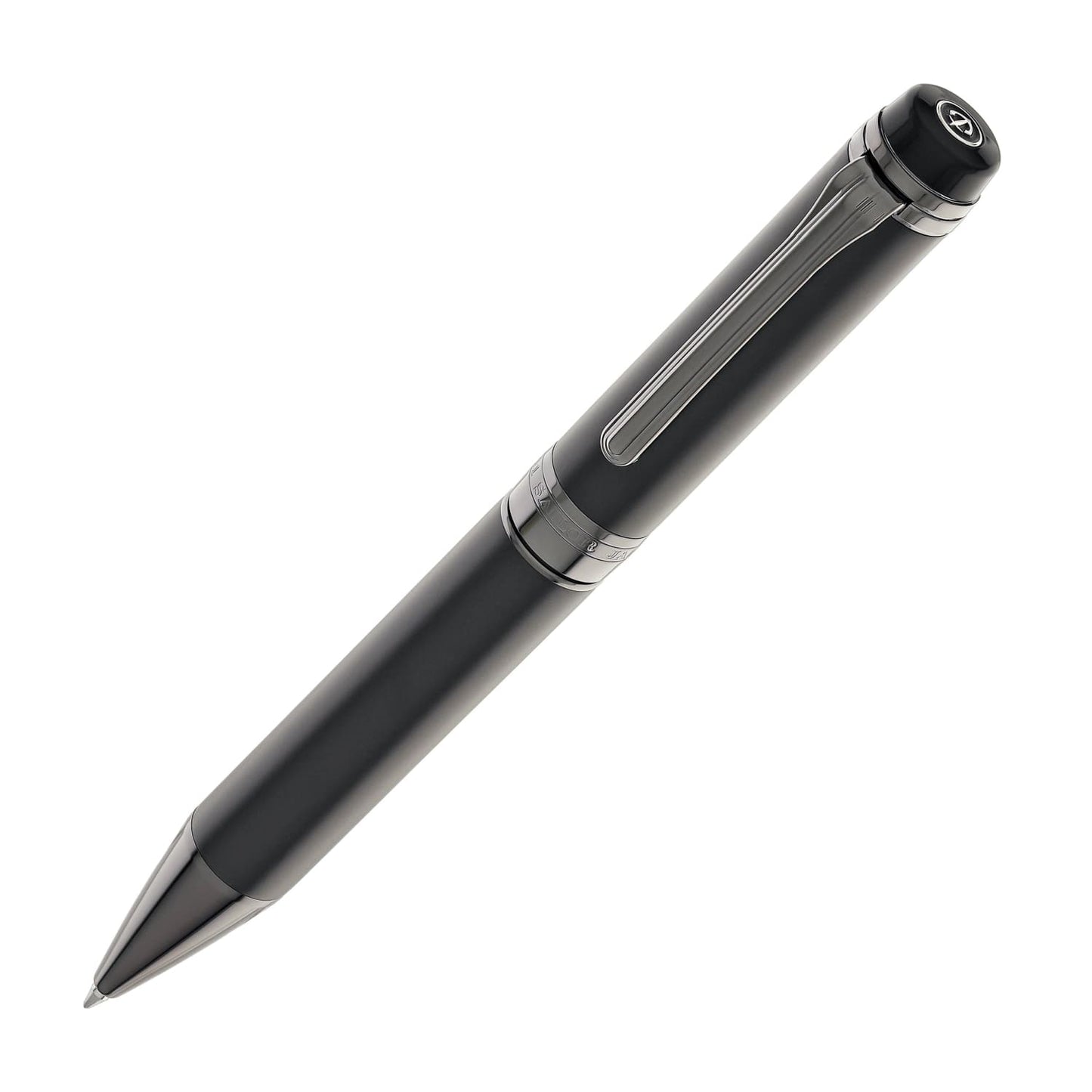 Sailor Cylint Ballpoint Pen in Matte Black Stainless Steel with Black Ion Trim Ballpoint Pens
