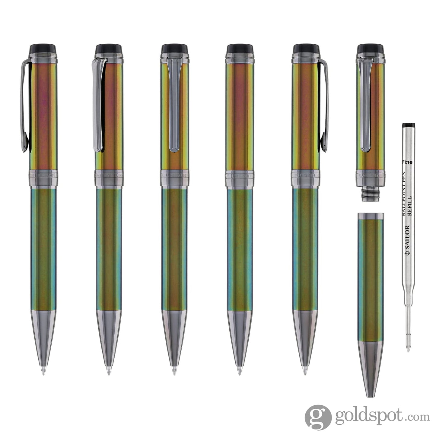 Sailor Cylint Ballpoint Pen in Scarab with Black Ion Trim Ballpoint Pens