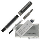 Sailor Cylint Fountain Pen in Black Stainless Steel - 21kt Gold Nib Fountain Pen