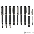 Sailor Cylint Fountain Pen in Black Stainless Steel - 21kt Gold Nib Fountain Pen