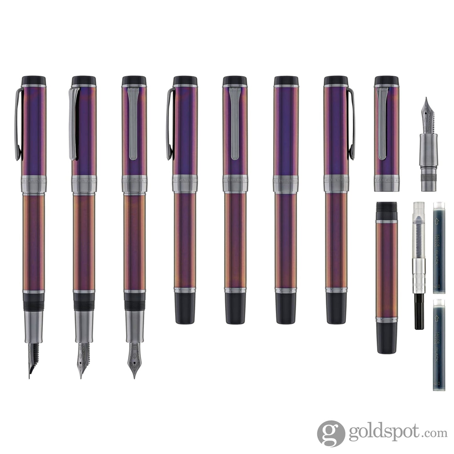 Sailor Cylint Fountain Pen in Lantana with Black Ion Trim - 21kt Gold Fountain Pen