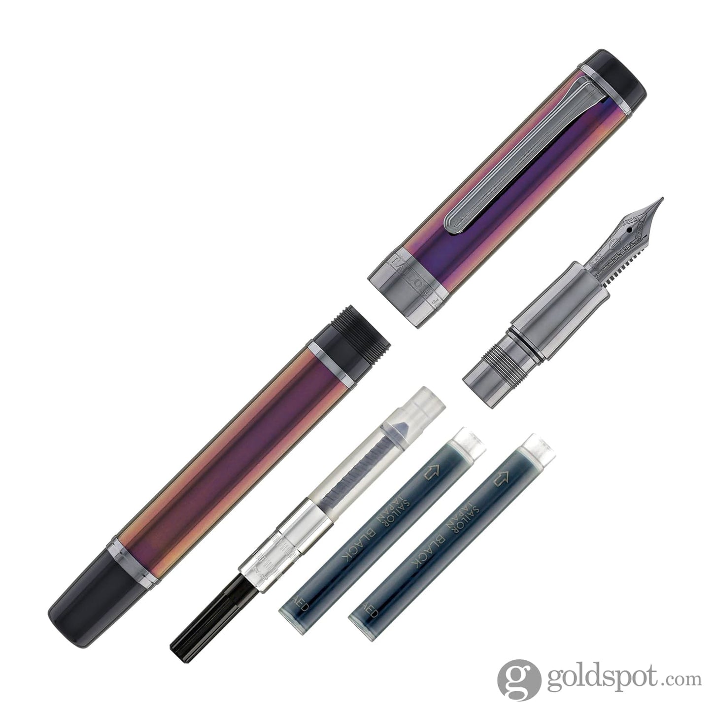 Sailor Cylint Fountain Pen in Lantana with Black Ion Trim - 21kt Gold Fountain Pen