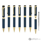 Sailor Cylint Niigata Shikki Ballpoint Pen in Ruri (Lapis Lazuli Blue) with Gold IP Trim Ballpoint Pens