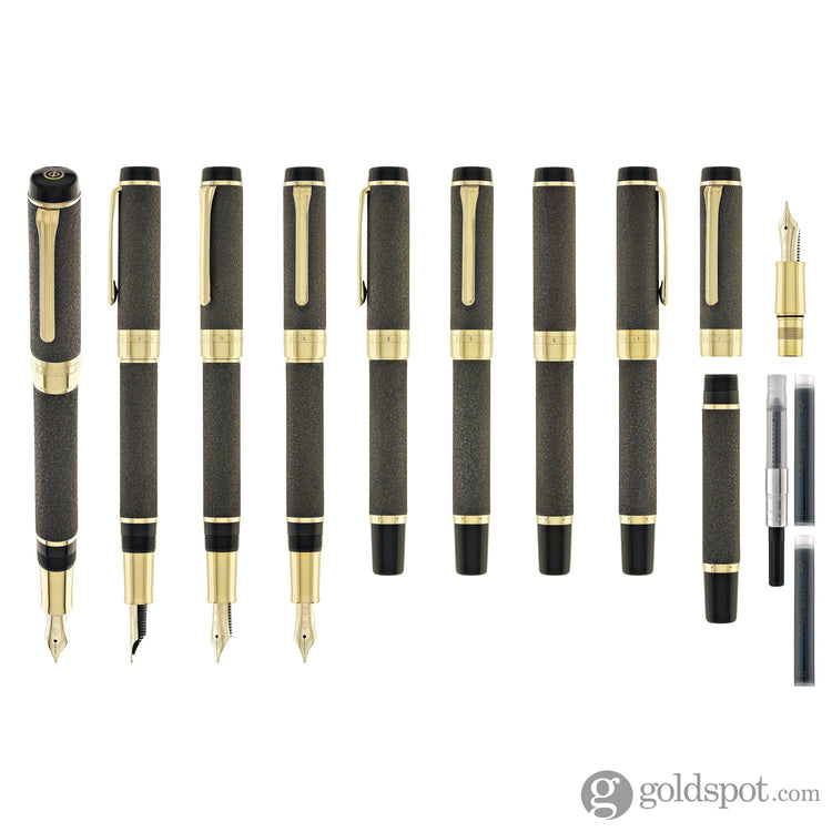 Sailor Cylint Niigata Shikki Fountain Pen in Oborogin (Hazy Silver) with Gold IP Trim - 21kt Gold Nib Fountain Pen