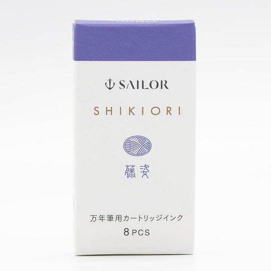 Sailor Four Seasons Shikiori Ink Cartridges in Fuji-Sugata (Bluish-Purple) Pack of 8