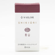 Sailor Four Seasons Shikiori Ink Cartridges in Oku-yama (Remote Mountain Magenta) Pack of 8