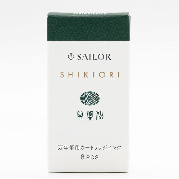 Sailor Four Seasons Shikiori Ink Cartridges in Tokiwa-Matsu (Pine Green) Fountain Pen Cartridges