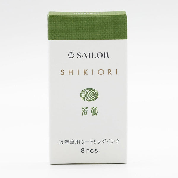 Sailor Four Seasons Shikiori Ink Cartridges in Waka-Uguisu (Brownish Green) Fountain Pen Cartridges