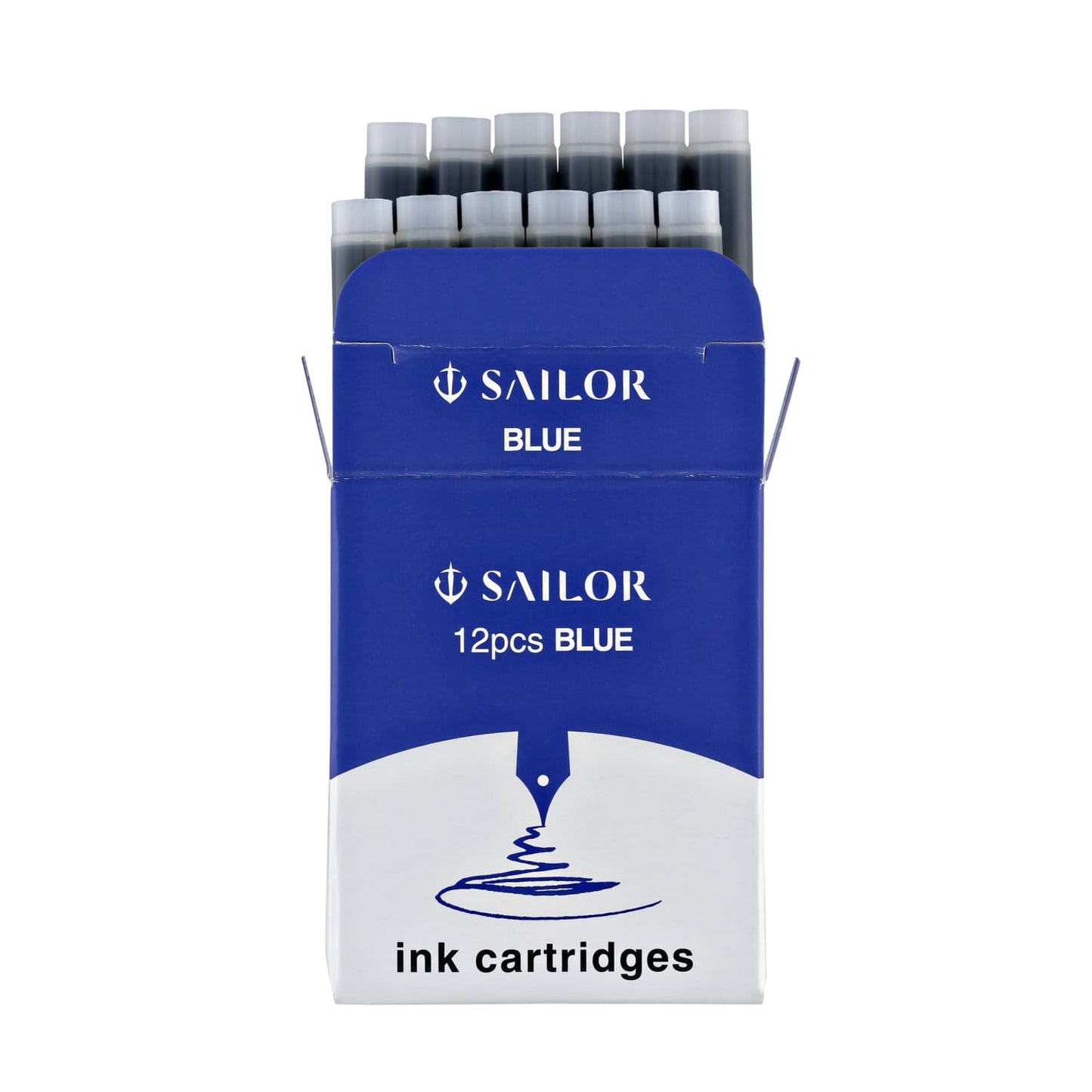 Sailor Jentle Ink Cartridges in Blue - Pack of 12 Fountain Pen Cartridges