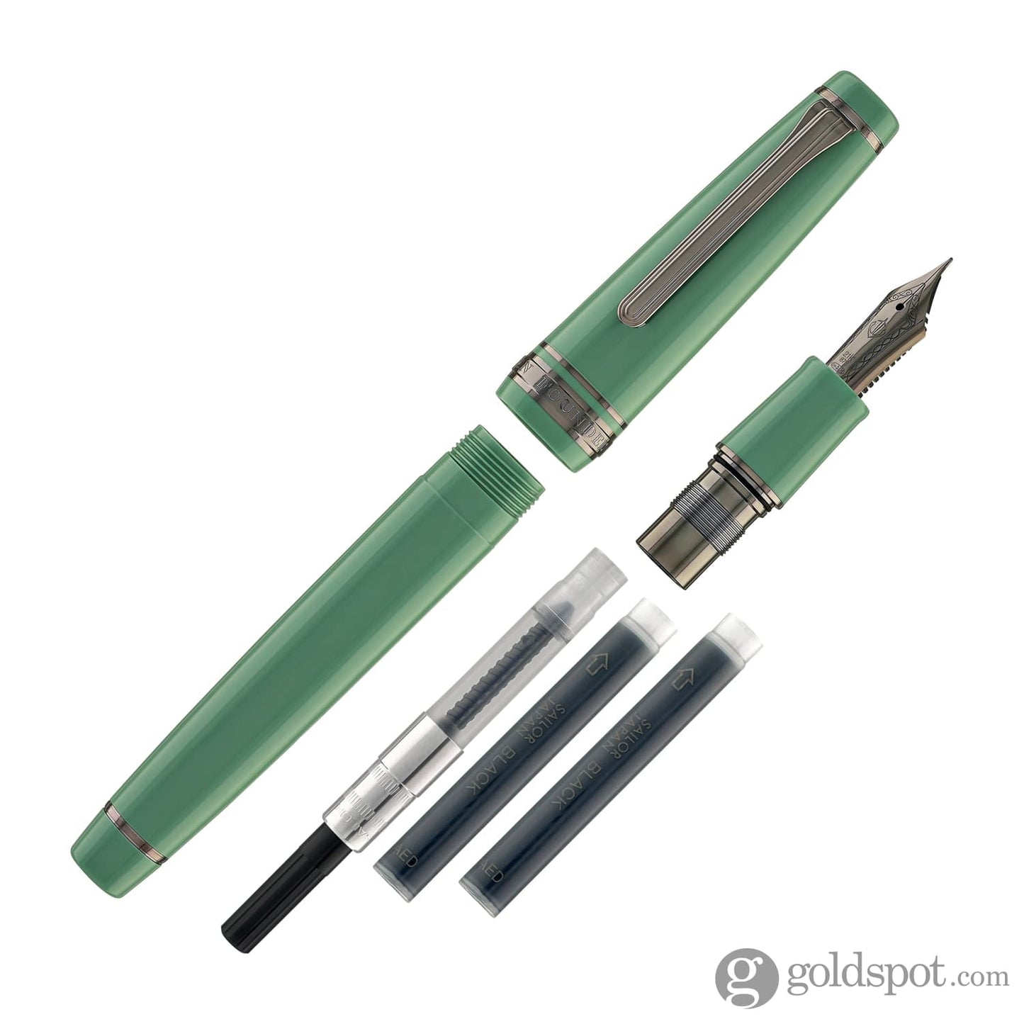 Sailor Pro Gear ’Area 51’ Regular Fountain Pen in Alien Green - 21kt Gold Fountain Pen