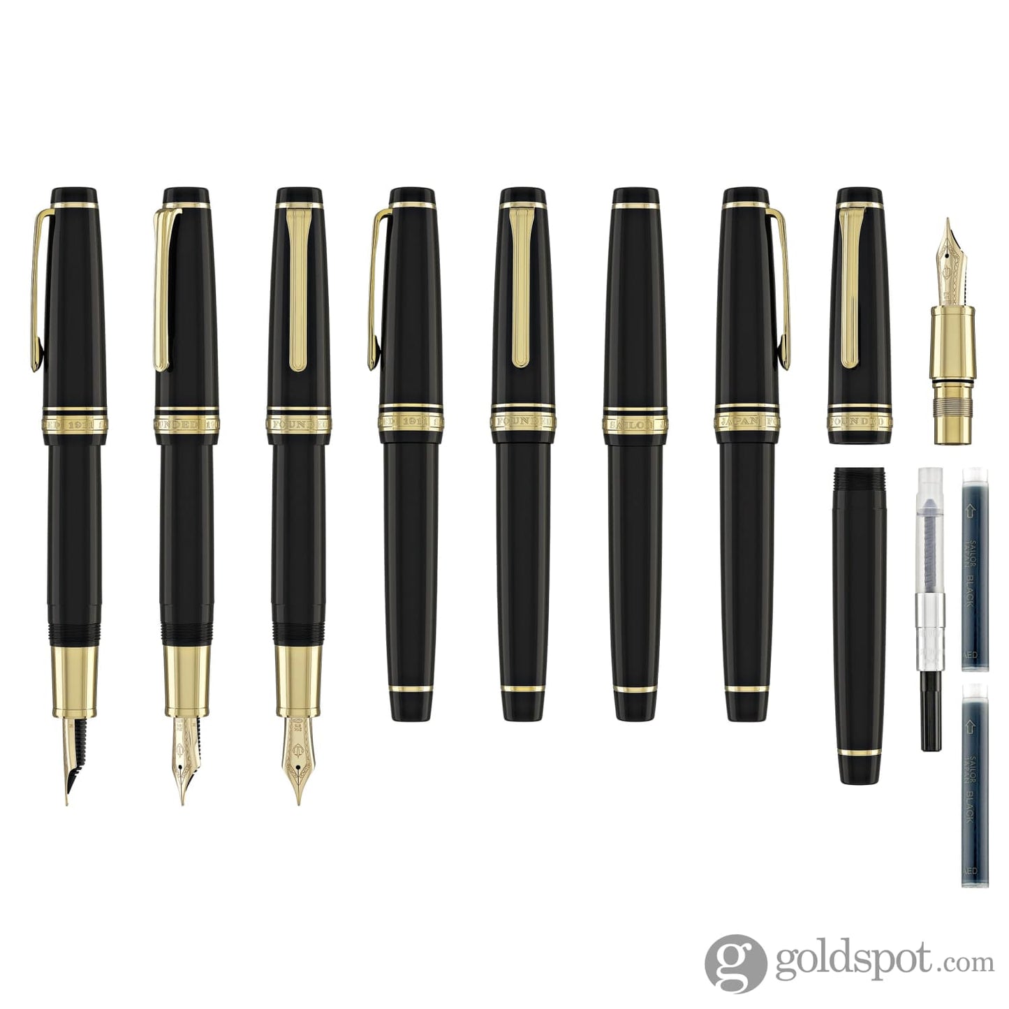 Sailor Pro Gear Regular Fountain Pen in Roppongi Gold - 21kt Gold Fountain Pen