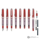 Sailor Pro Gear Slim Fountain Pen in Manyo #2 Series Wisteria (Scarlet Wisteria / Wisteria) - 14K Gold Fountain Pen