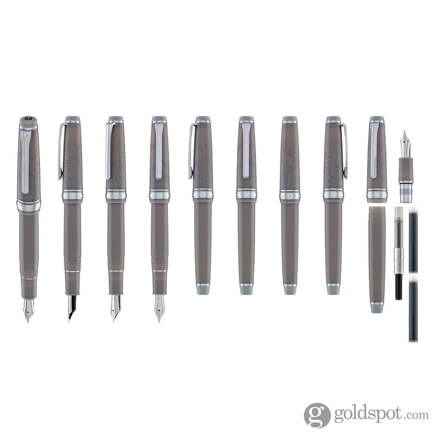 Sailor Pro Gear Slim Japanese Scenery Series Fountain Pen in Kogarashi - 14kt Gold Fountain Pen