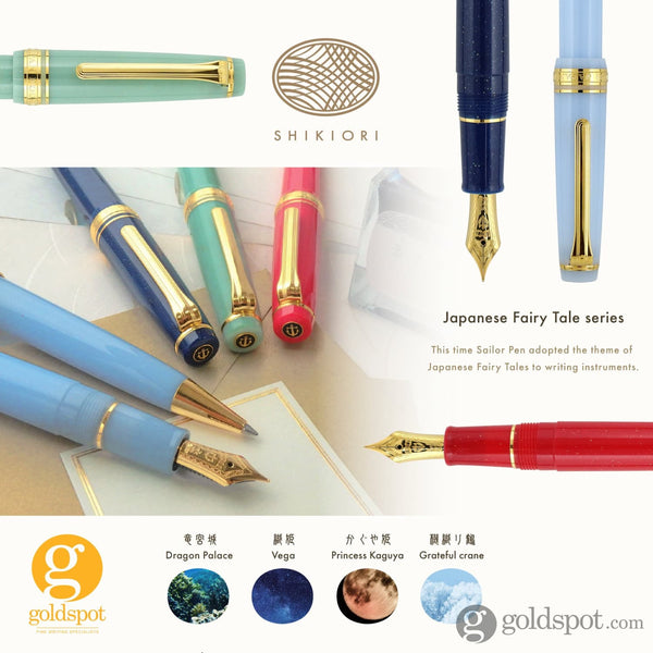Sailor Pro Gear Slim Ballpoint Pen Shikiori Grateful Crane Light Blue Ballpoint Pen