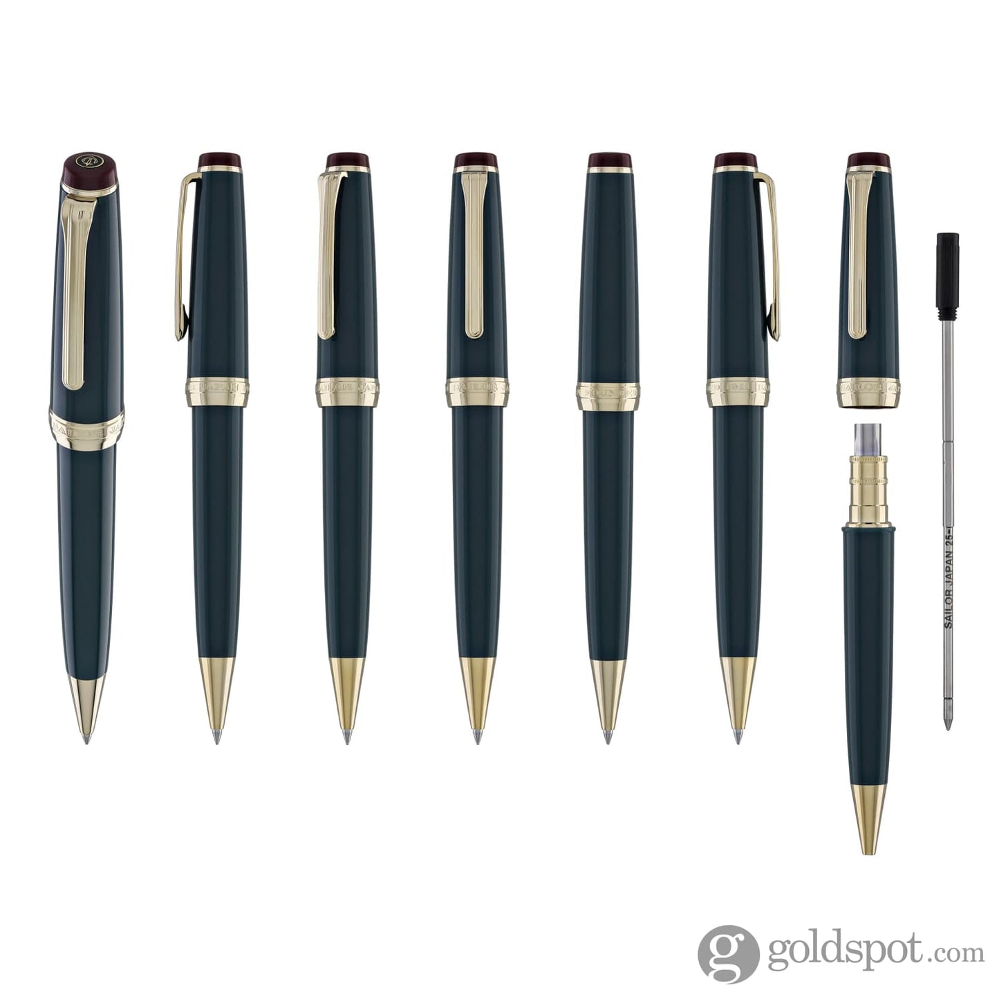 Sailor Pro Gear Slim Shikiori Noyama No Uta Ballpoint Pen in Pheasant’s Treble - ’Kiji’ with Gold Trim Ballpoint Pens