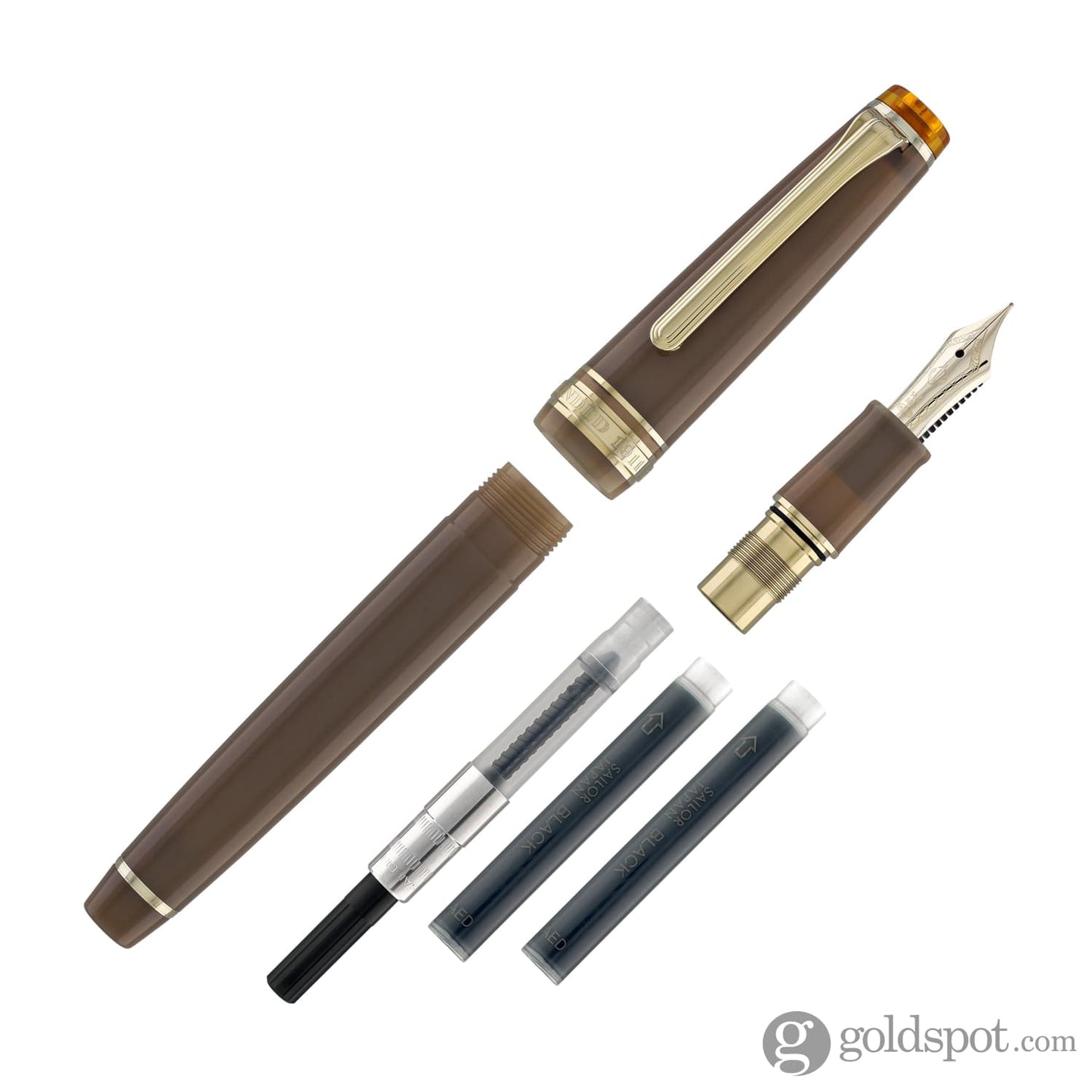 Sailor Pro Gear Slim Shikiori Noyama No Uta Fountain Pen in Hawk Apprentice - ’Waka-taka’ with Gold Trim - Medium Fine Point Fountain Pen