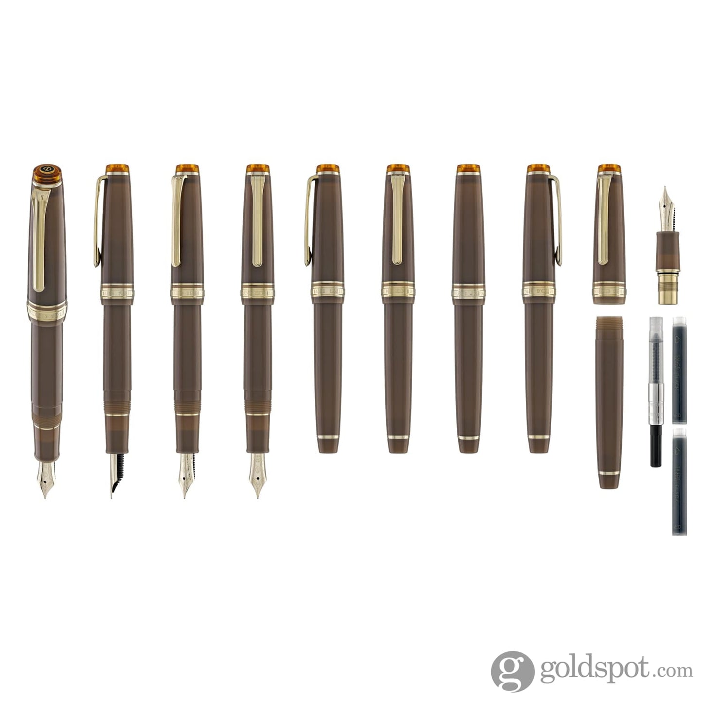 Sailor Pro Gear Slim Shikiori Noyama No Uta Fountain Pen in Hawk Apprentice - ’Waka-taka’ with Gold Trim - Medium Fine Point Fountain Pen