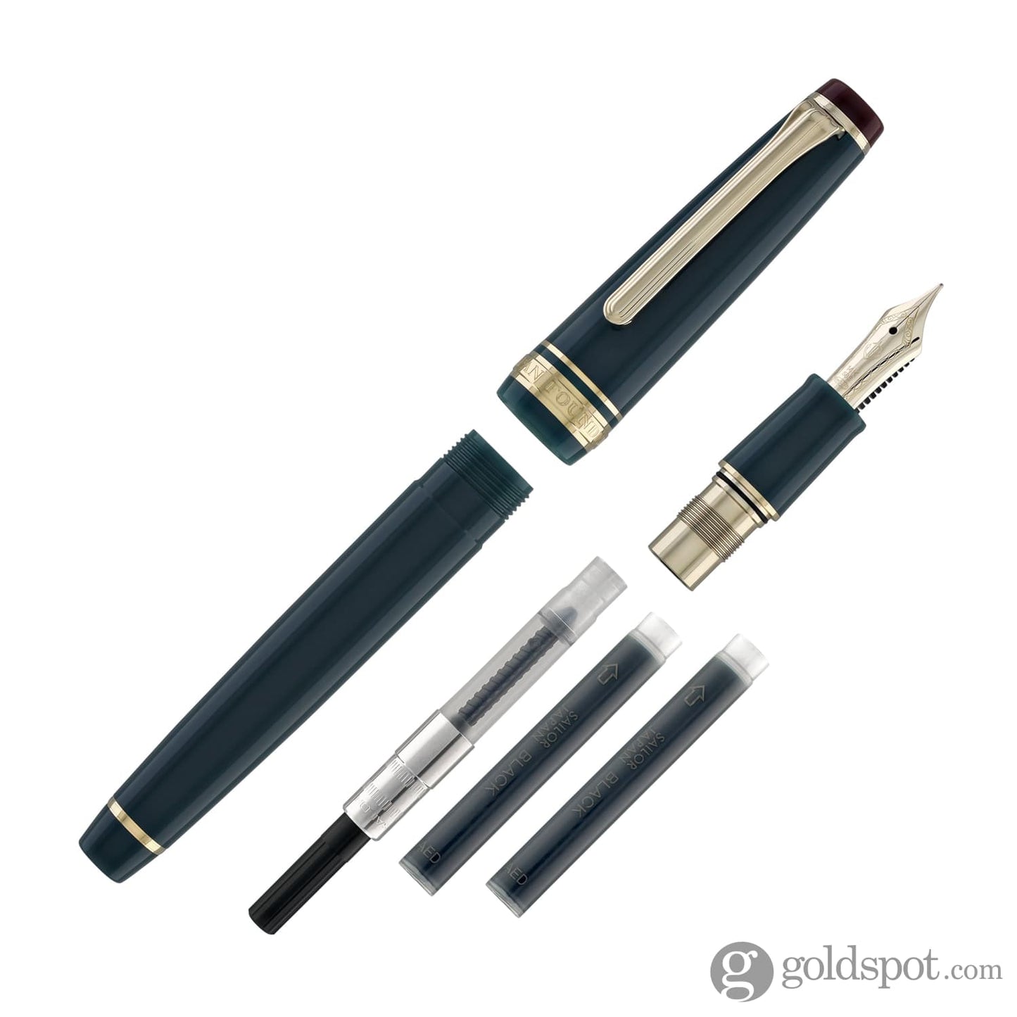 Sailor Pro Gear Slim Shikiori Noyama No Uta Fountain Pen in Pheasant’s Treble - ’Kiji’ with Gold Trim - Medium Fine Point Fountain Pen