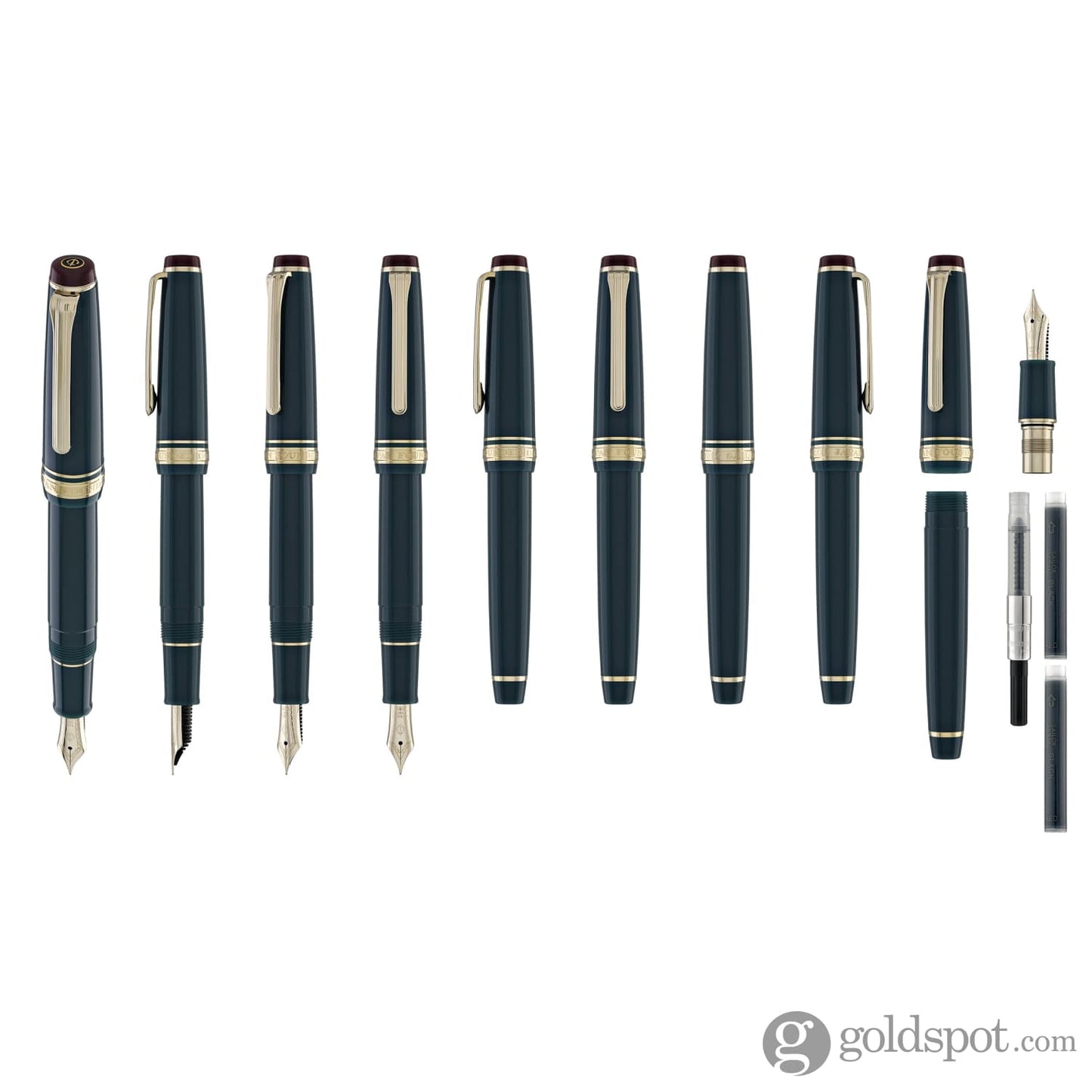 Sailor Pro Gear Slim Shikiori Noyama No Uta Fountain Pen in Pheasant’s Treble - ’Kiji’ with Gold Trim - Medium Fine Point Fountain Pen