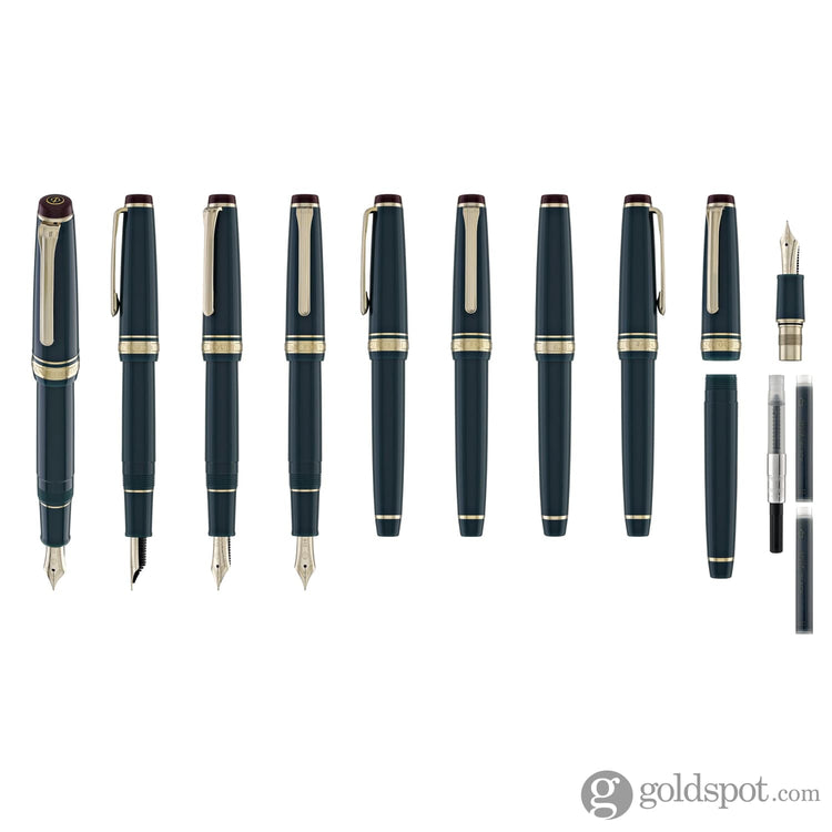 Sailor Pro Gear Slim Shikiori Noyama No Uta Fountain Pen in Pheasant’s Treble - ’Kiji’ with Gold Trim - Medium Fine Point Fountain Pen