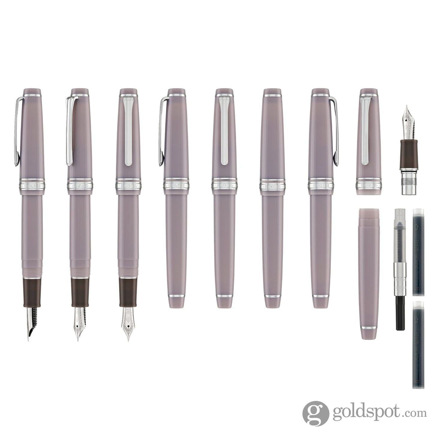 Sailor Pro Gear Slim Shikiori Sansui Fountain Pen in Autumn - Winter - Kamoshika with Rhodium Trim - Medium Fine Point Fountain Pens