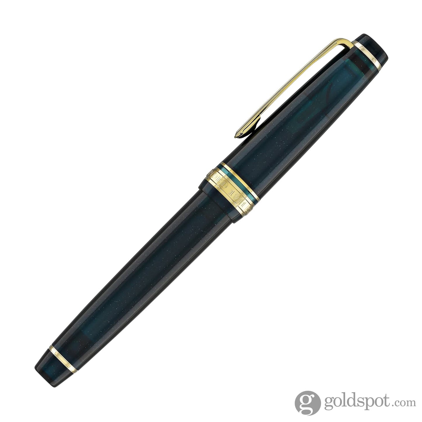 Sailor Pro Gear Slim Shikiori Sansui Fountain Pen in Summer - Komakusa with Gold Trim - Medium Fine Point Fountain Pens