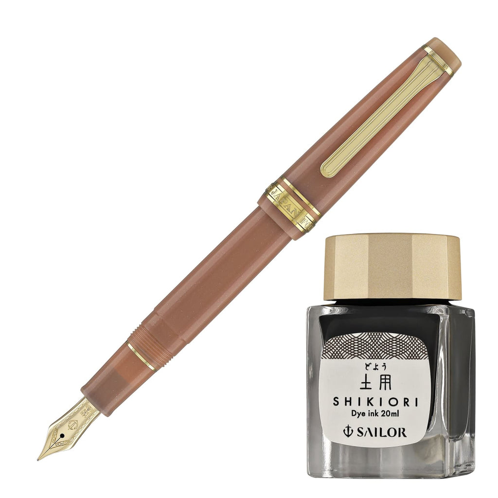 Sailor Pro Gear Slim “Wagashi” Japanese Sweets Fountain Pen in Manju Ink Set - 14K Gold Fountain Pen