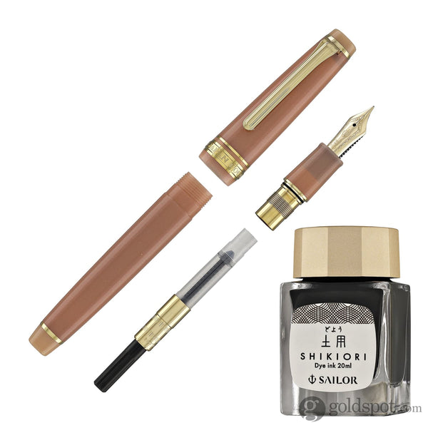 Sailor Pro Gear Slim “Wagashi” Japanese Sweets Fountain Pen in Manju Ink Set - 14K Gold Fountain Pen