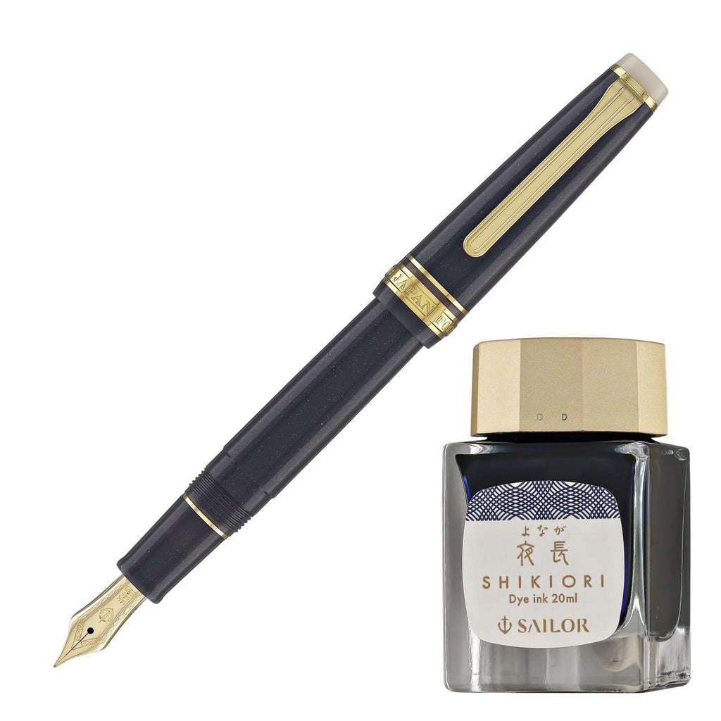 Sailor Pro Gear Slim “Wagashi” Japanese Sweets Fountain Pen in Tsukimi Dango Ink Set - 14K Gold Fountain Pen