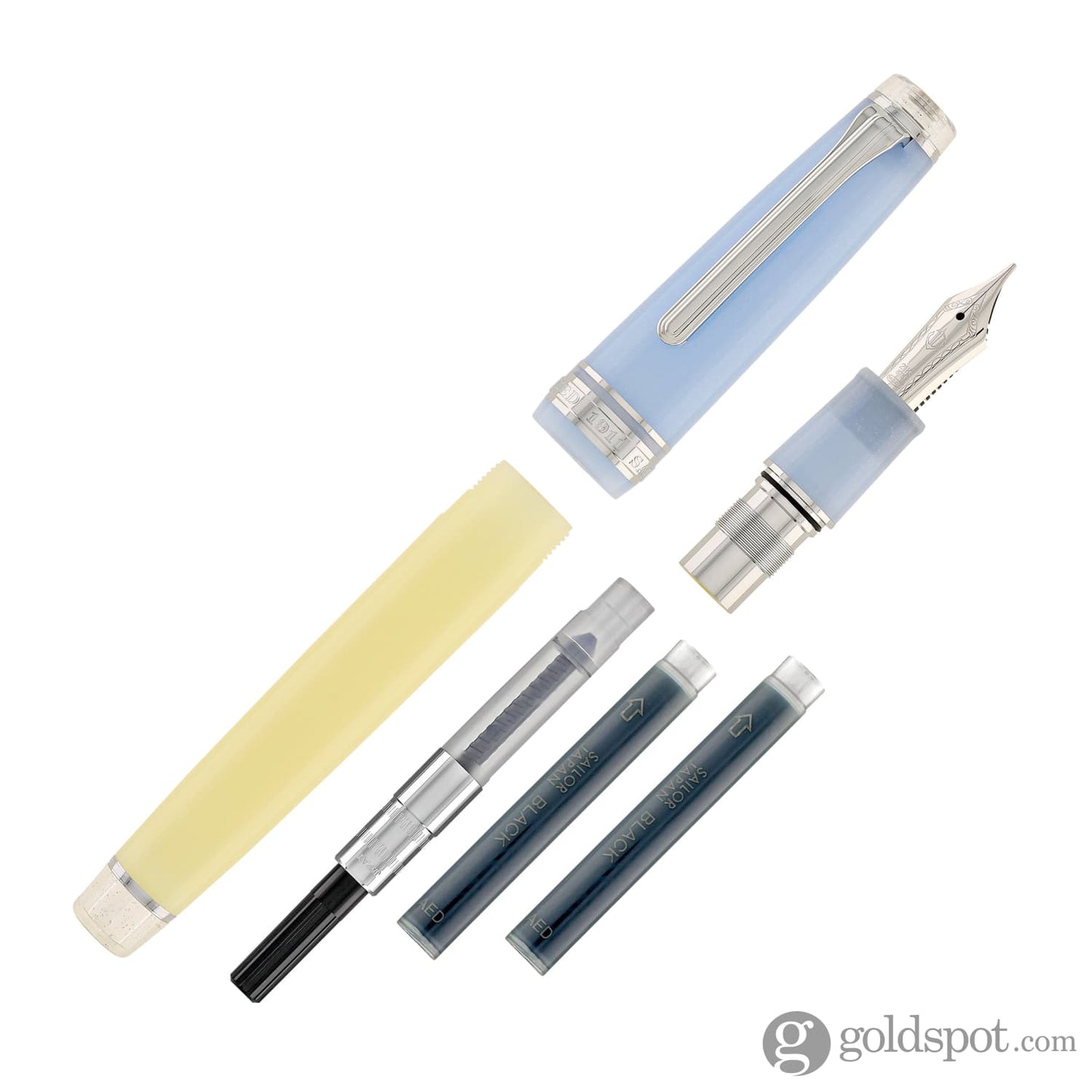 Sailor Pro Gear Smoothie Regular 2nd Edition Fountain Pen in Blue Milkshake with Rhodium Plating - 21kt Gold Nib Fountain Pen