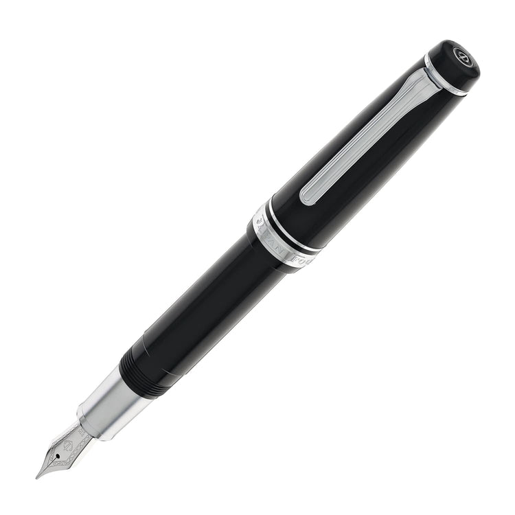 Sailor Pro Gear Standard Fountain Pen in Ginza Silver Matte Grip 21K Gold Fountain Pen
