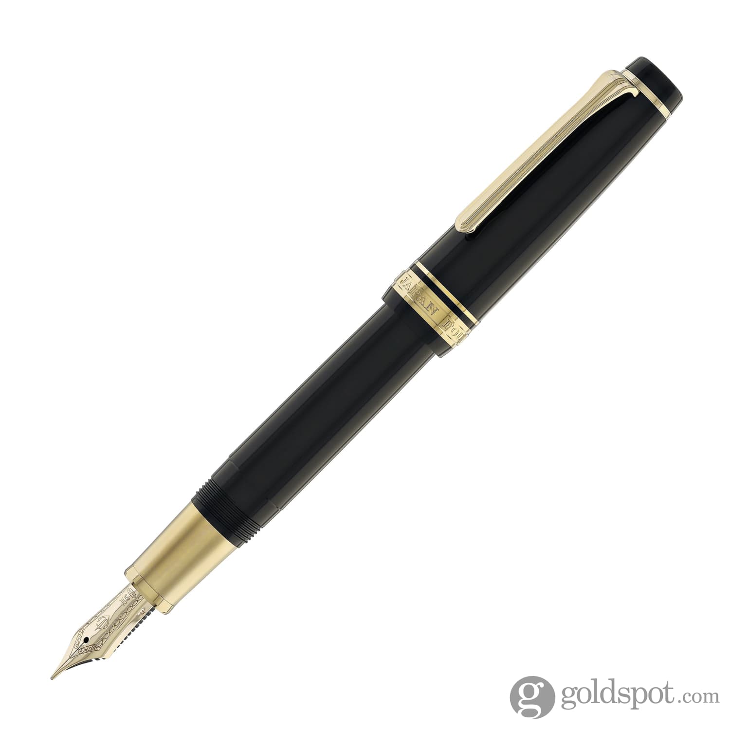 SAILOR 万年筆 ブラック ゴールドクリップ Sailor Pro Gear Standard Fountain Pen in Roppongi Gold Matte Grip