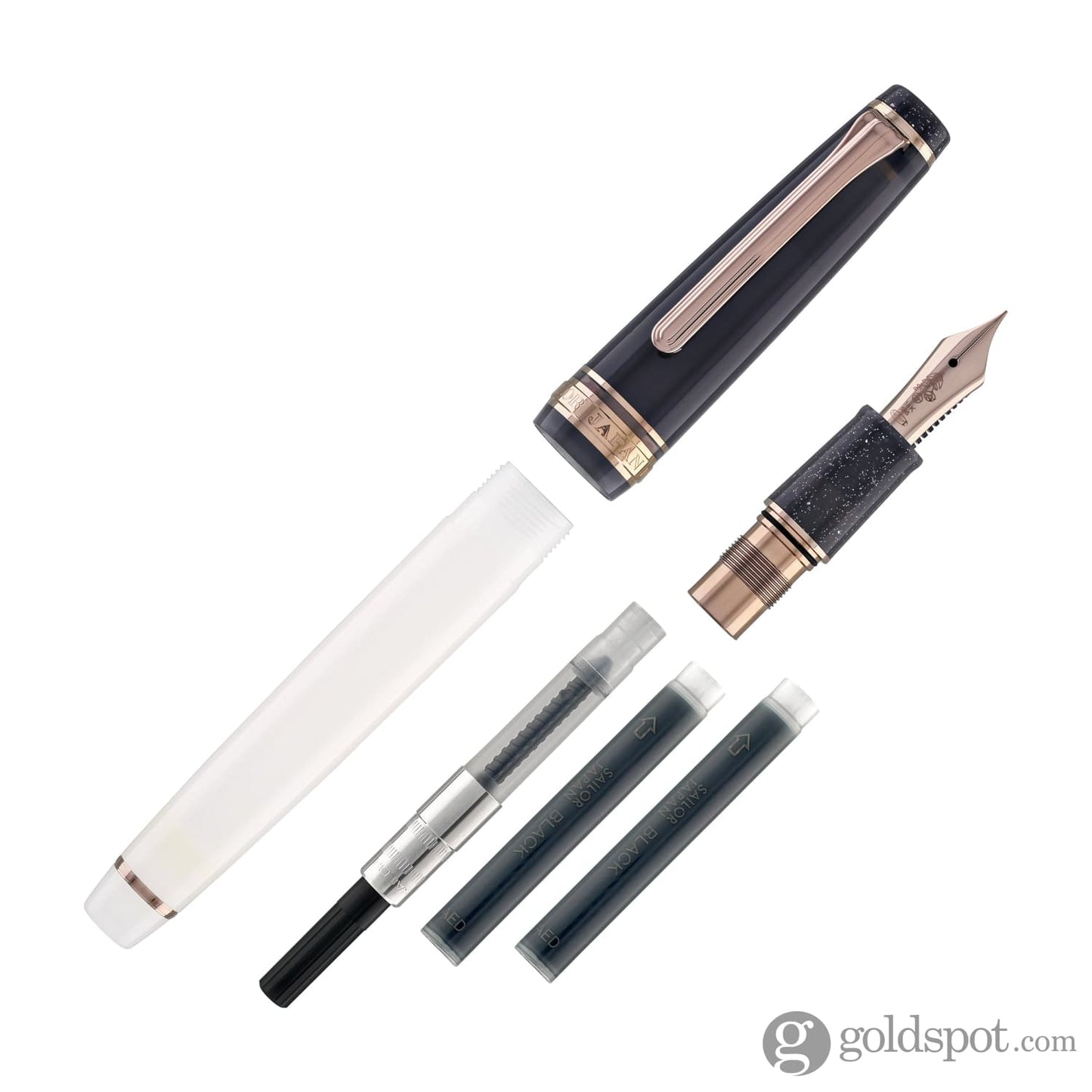 Sailor Professional Gear Slim ’Dried Flower 2’ Collection Fountain Pen in Black Rose - 14k Gold Fountain Pen
