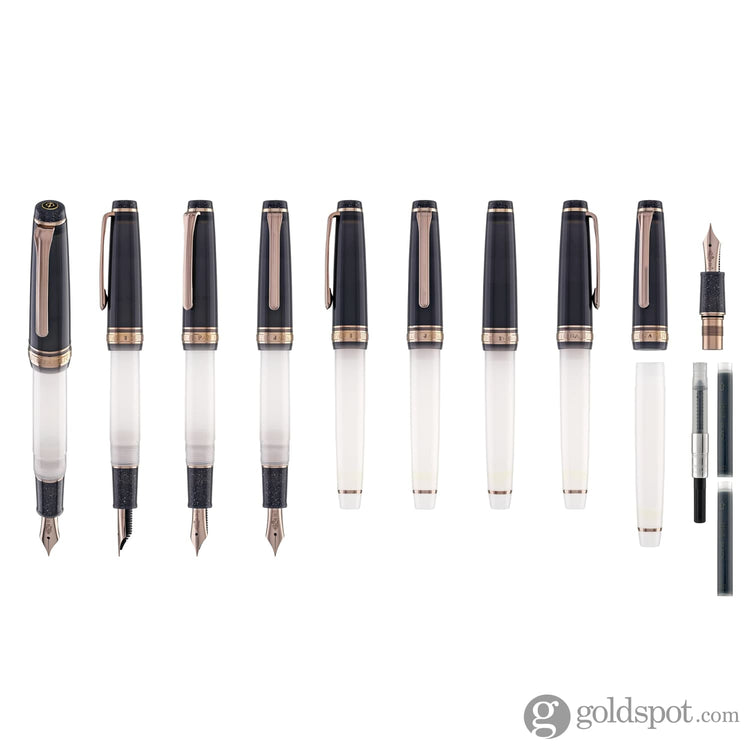 Sailor Professional Gear Slim ’Dried Flower 2’ Collection Fountain Pen in Black Rose - 14k Gold Fountain Pen