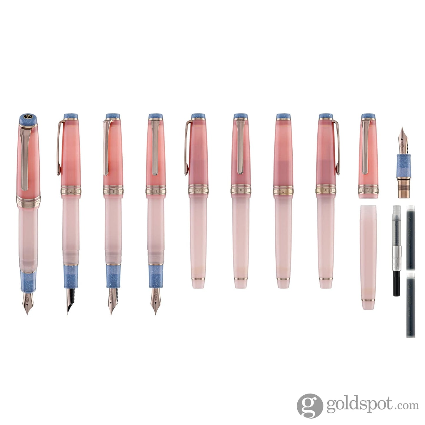 Sailor Professional Gear Slim ’Dried Flower 2’ Collection Fountain Pen in Globe Amaranth - 14k Gold Fountain Pen