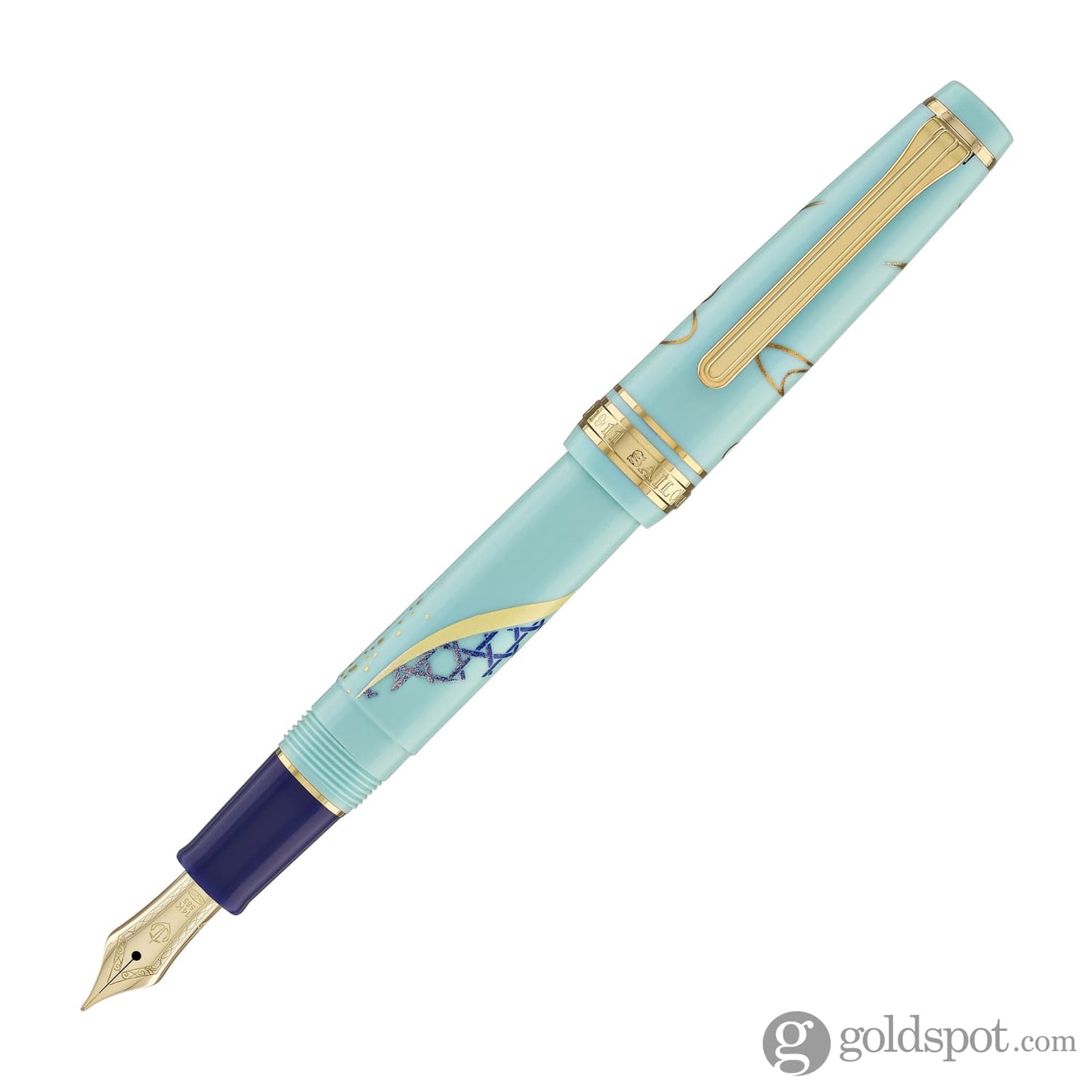 Sailor Professional Gear Slim ’Kimono’ Fountain Pen in Protective Charm with Gold IP - 14K Gold Fountain Pen