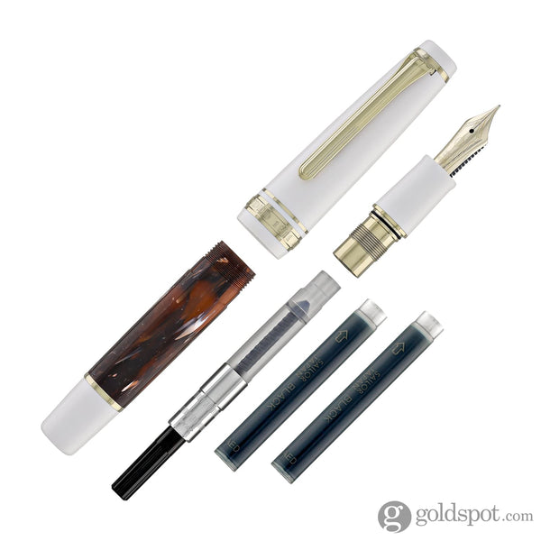 Sailor Professional Gear Slim Mini Recontre #3 Fountain Pen in Marron - 14Kt Gold Medium Fine Nib Fountain Pen