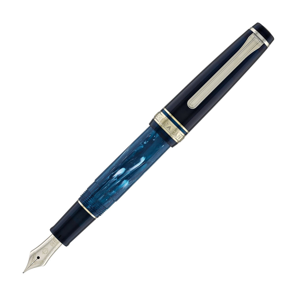 Sailor Professional Gear Slim Mini ’Rencontre’ #4 Series Fountain Pen in La Mer (The Sea) - 14k Gold Medium Fine Point Fountain Pen