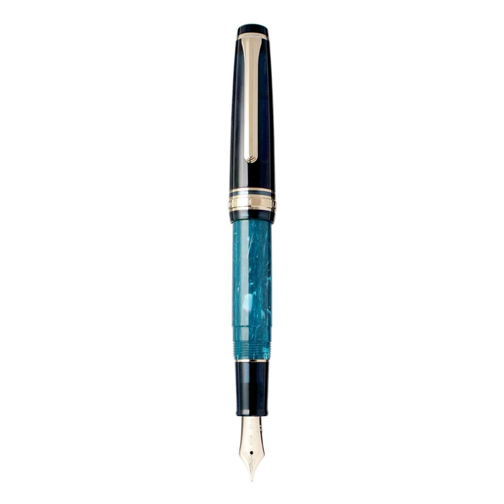 Sailor Professional Gear Slim Mini ’Rencontre’ #4 Series Fountain Pen in La Mer (The Sea) - 14k Gold Medium Fine Point Fountain Pen