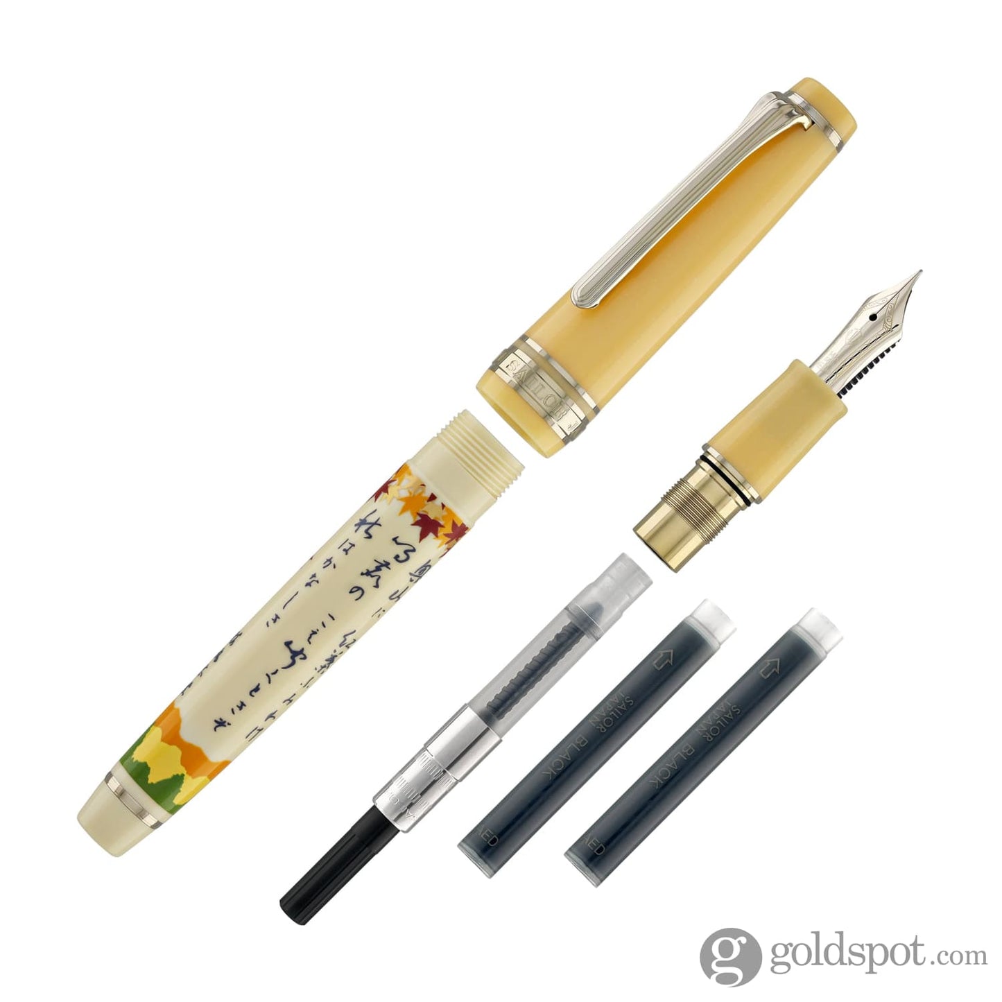 Sailor Professional Gear Slim Seasonal Waka Poetry Fountain Pen in Autumn - 14K Gold Fountain Pen