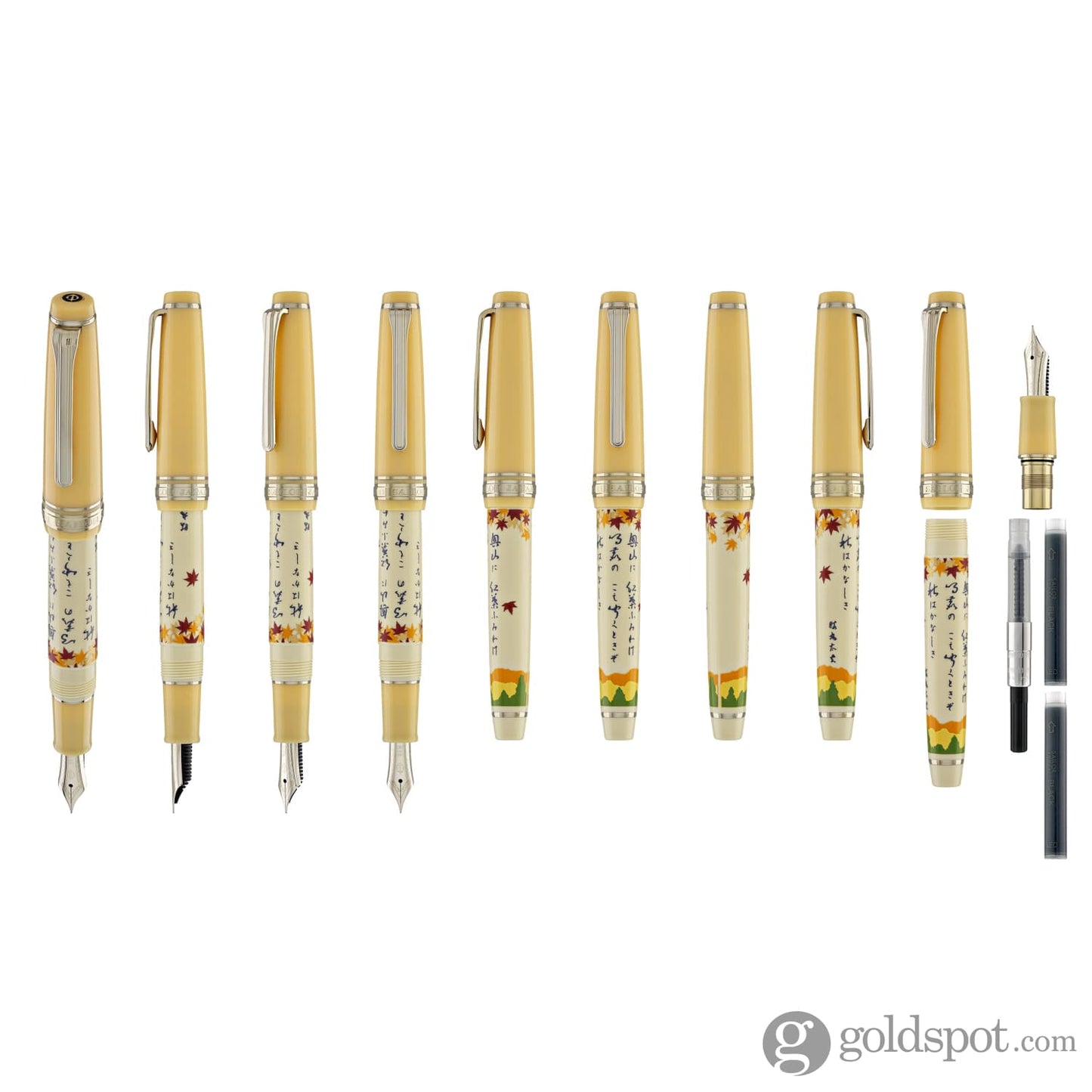 Sailor Professional Gear Slim Seasonal Waka Poetry Fountain Pen in Autumn - 14K Gold Fountain Pen